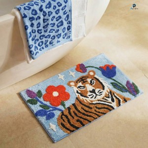 <span class=keywords><strong>Tapis</strong></span> <span class=keywords><strong>de</strong></span> <span class=keywords><strong>bain</strong></span> doux, absorbant l'eau et antidérapant, motif <span class=keywords><strong>tigre</strong></span> <span class=keywords><strong>de</strong></span> la série Cartoon, fabriqué à la machine, personnalisé OEM, Rurfalira LYH-85 - Product Image 2