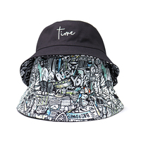Chapeau Bob en Coton Réversible Fait Main et Personnalisé pour la Mode, la Pêche en Extérieur, avec Broderie ou Impression