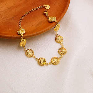 French Style Unisex Jewelry <b>Set</b> Gold Necklace <b>Bracelet</b> Stainless Steel Fashion Costume Jewelry Summer 2024 - Product Image 3