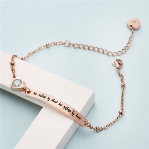 Wholesale Hot Selling Classical Stainless Steel Heart Plated CZ Diamond <b>Bracelet</b> - Product Image 5