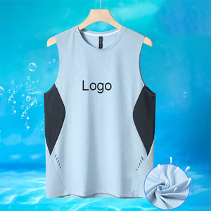 Vente en gros Débardeurs de gym personnalisés pour hommes T-shirt sans manches en maille à haute élasticité Débardeur de musculation - Product Image 1