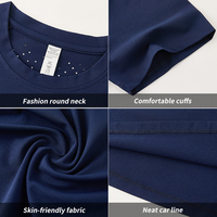 Chemises décontractées slim fit pour hommes, chemises de sport à séchage rapide à manches courtes, t-shirt de sport en mesh pour hommes