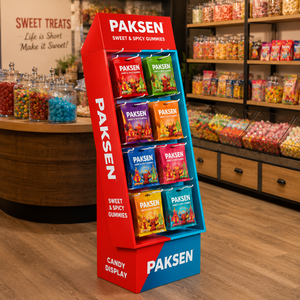 Présentoir suspendu en carton ondulé pour snacks en sachet, cadre épais supportant l'impression couleur personnalisée - Product Image 2