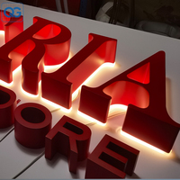 Enseigne lumineuse personnalisée pour entreprise, logo en lettres métalliques 3D, signalétique extérieure pour devanture de magasin, enseignes 3D pour publicité intérieure