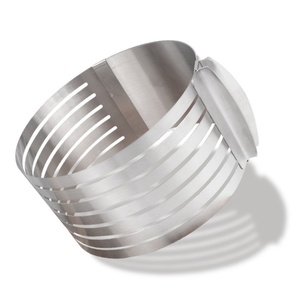 Couteau à gâteau circulaire réglable en acier inoxydable de 15-30 cm, outil de pâtisserie multi-niveaux, coupe-gâteau en anneaux, trancheuse à pâtisserie - Product Image 5