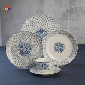 Black friday Discount Meilleure tasse bleue faite à la main Cappuccino Tasse à thé et soucoupe en céramique simple avec style moyen-orient personnalisé - Product Image 6