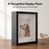 Cadres photo paysagers durables faits à la main DX Designs 8x8 8x10 10x10 12x12 pouces A4 Boîte à ombre en bois 3D avec verre de 3CM/5CM pour affichage profond