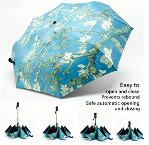 Paraguas Promocional al por Mayor, Plegable en 3 Secciones, con Protección UV, Automático, Resistente al Viento y a la Lluvia, Personalizable con Logotipo - Product Image 1