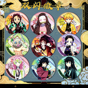 100 Estilos <span class=keywords><strong>GM</strong></span> Broche Pin Insignia Anime Nezuko Kanroji Mitsuri Kochou Shinobu Papelería Joyería Decoración Artesanía de Aleación - Product Image 2