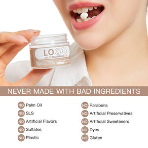 OEM工場の50個の非毒性ミルクココナッツ歯磨き粉タブレットの再酸化旅行に優しいオプション - Product Image 2