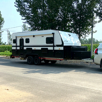CAMPTRL Remorque de camping à quatre roues avec lit et cuisine, caravane pour 1 à 3 personnes