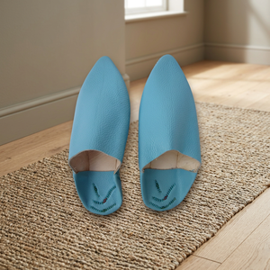 Sandales pour femmes en tissu synthétique bleu, légères, à bout pointu, pour l'intérieur, toutes saisons - Product Image 6