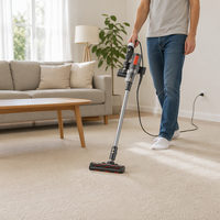 Aspirateur filaire avec une puissance d'aspiration élevée, détachable, aspirateur domestique avec cordon d'alimentation rétractable