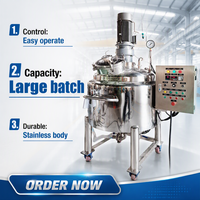 Vente flash : cuve de mélange en acier inoxydable 300L, machine à fabriquer du savon liquide avec agitateur, mélangeur de détergent