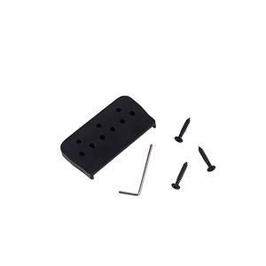 6 cordes Hardtail Saddle Bridge String Through <span class=keywords><strong>Body</strong></span> Pont fixe pour <span class=keywords><strong>Strat</strong></span> Tele Style Guitares Remplacement Noir - Product Image 3