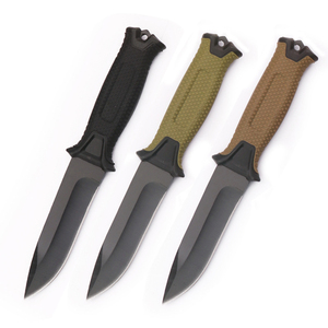 Couteau droit Erma de 25 cm de Yangjiang, Chine, couteau à lame fixe de haute qualité EMHTiii avec manche noir, vert, marron - Product Image 1