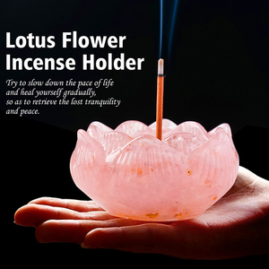 Vente en gros de pierre de cristal naturel goutte de colle porte-bâton d'encens Lotus Pot bols pour la guérison <span class=keywords><strong>méditation</strong></span> <span class=keywords><strong>métaphysique</strong></span> - Product Image 5