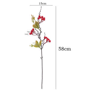 Tiges <span class=keywords><strong>de</strong></span> baies artificielles à longues tiges, <span class=keywords><strong>fruits</strong></span> rouges <span class=keywords><strong>de</strong></span> Noël, baies <span class=keywords><strong>de</strong></span> houx, branche <span class=keywords><strong>de</strong></span> baies pour la décoration <span class=keywords><strong>de</strong></span> la maison, des fêtes et des mariages - Product Image 6