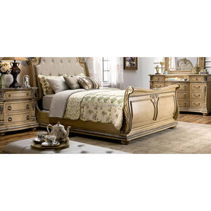 Luxury modern bedroom furniture set American style beds bedroom set 4-pcs upholstered tufted bedroom set