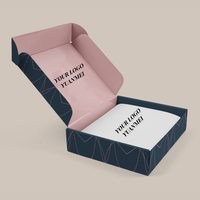Boîte d'expédition de vêtements personnalisée de luxe avec fermeture à glissière pour l'envoi postal et l'emballage de cadeaux