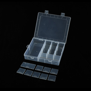 Transparent Plastic <b>Storage</b> <b>Box</b> 14 Grids With Lid For Jewelry <b>Tools</b> Beads Organizing Rectangle Shape - Product Image 2
