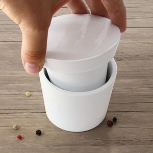 Set Mortaio e Pestello in Ceramica Bianca, Spremiagrumi per Erbe e Agrumi, <span class=keywords><strong>Mortier</strong></span> Avec Plion - Product Image 2