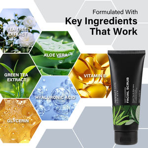 Commercio all'ingrosso da <span class=keywords><strong>uomo</strong></span> Aloe Vera Scrub per il <span class=keywords><strong>viso</strong></span> pulizia profonda <span class=keywords><strong>crema</strong></span> esfoliante con burro di karité per la pelle luminosa - Product Image 2