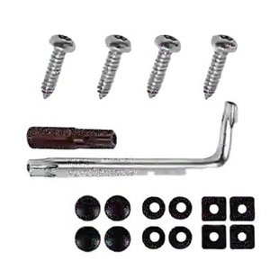 Kit de marco para matrícula de acero inoxidable, abrazadera de 177 mm con tornillos y accesorios para placas estándar de EE. UU. - Product Image 2