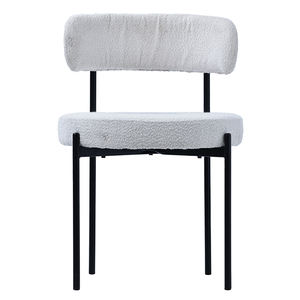 Ghế ăn bọc vải nhung màu xám vàng hiện đại phong cách Bắc Âu bán buôn - Product Image 2