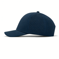 Casquette de baseball personnalisée avec votre logo, 6 panneaux, en nylon imperméable, séchage rapide, perforée au laser, performance