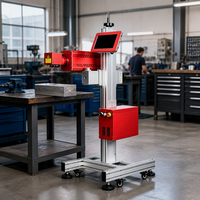 Machine de codage laser CO2 30W avec écran tactile de 10 pouces, tête de numérisation rotative à 360 degrés, conception de refroidissement par air