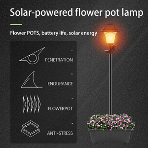 Lampada Solare da Giardino Super Luminosa IP65 Impermeabile Resistente al Calore e alla Neve <span class=keywords><strong>per</strong></span> Decorazione Esterna di Patio e Giardino - Product Image 2