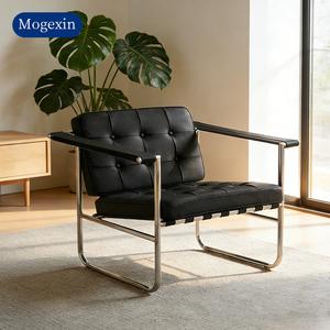 Sillones Modernos para Espacios Pequeños, Sala de Estar y Dormitorio, Sillones de Lectura, Wayfair, Cuero - Product Image 4