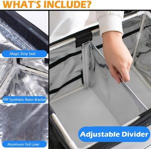 Enfriador CON AISLAMIENTO impermeable personalizado, bolsa de entrega de alimentos, entrega de Pizza, bicicleta, motocicleta, restaurante térmico plegable, Letra de poliéster - Product Image 4