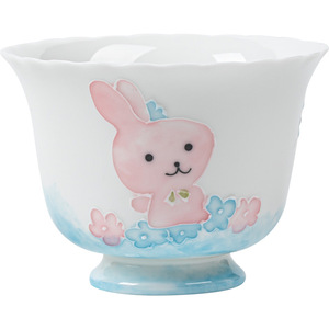 Cute Bunny Ceramic Teacup Hand Painted Porcelain Round For Kung Fu <b>Tea</b> <b>Set</b> Afternoon <b>Tea</b> Use - Product Image 5