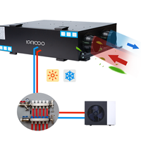 250m3/h Airflow Energy Recovery Système de ventilation avec serpentin d'eau chaude ERV avec fonction de préchauffage pour pompe à chaleur