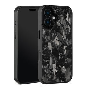 Étui de téléphone en fibre de carbone véritable forgée + TPU + cadre métallique pour <span class=keywords><strong>iPhone</strong></span> 16/16 Pro Max/16 Plus/16 Étui en carbone/15 PRO Étui de protection - Product Image 1