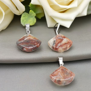 Collier pendentif en agate naturelle de style européen et américain pour la création de bijoux DIY et la fabrication de boucles d'oreilles - Product Image 1