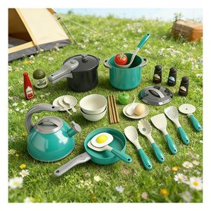 Children <b>Kitchen</b> <b>Toy</b> <b>Set</b> Pretend Baking Cooking Counter Oven Refrigerator Cupboard Skill Building Family Interaction Scenario - Product Image 5