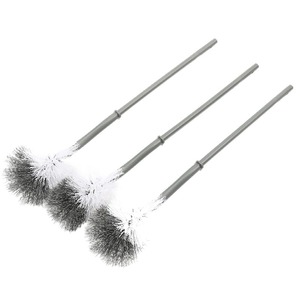 Escobilla para inodoro de plástico con mango largo de 370 mm y cerdas de 30 mm para limpieza del baño - Product Image 4