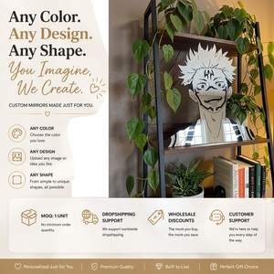 Specchio Anime Personalizzato di Alta Qualità, Robusto e Durevole, <span class=keywords><strong>Facile</strong></span> da Installare, Decorazione Murale per Casa e Stanza - Product Image 3