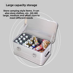 Boîte de rangement pliable en alliage d'aluminium Aoanwang 30L 50L 80L Grande capacité Conteneur de camping en plein air - Product Image 3