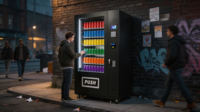 Máquina Expendedora con Pago NFC sin Contacto, Dispensador de Bebidas y Aperitivos con Transacción en 1 Segundo