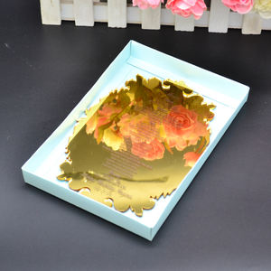 การ์ดเชิญงานแต่งงาน งานเลี้ยงฉลองวันเกิด งานรับปริญญา งานเลี้ยงเด็กอ่อน แบบหรูหรา ทำจากอะคริลิคสีทองแบบกระจก พิมพ์ลาย UV เป็นมิตรกับสิ่งแวดล้อม ตัวอักษรสีขาว ขนาด 5x7 นิ้ว - Product Image 2