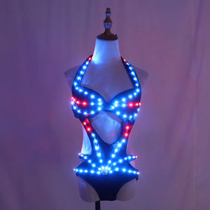 Nuevo Disfraz Sexy de Bailarina <span class=keywords><strong>Gogo</strong></span> para DJ y Grupo de Baile para Discoteca con Chaqueta de Luces LED de Píxeles a Todo Color para Uso en Escenarios y Bodas - Product Image 4