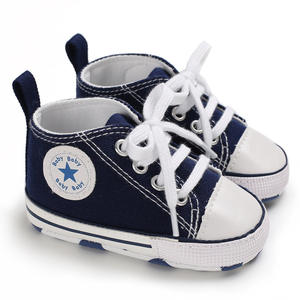 Chaussures pour bébé Chun Qiu 0-1 an, chaussures en toile décontractées tendance, chaussures pour hommes <span class=keywords><strong>et</strong></span> femmes, fermeture à lacets, quatre saisons, unies - Product Image 6