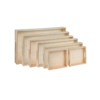 Plateau de service rectangulaire en bois de haute qualité avec cinq compartiments au design unique, finition laquée sculptée et design personnalisé