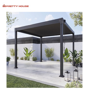 Custom chiuso esterno motorizzato pieghevole pergola tetto bioclimatico freestanding baldacchino pergolato per giardino - Product Image 6