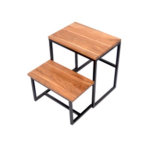 Household Retractable Factory Wood Double <b>Step</b> Foot Rest With Non Slip Surface Foot <b>Stool</b> Bedside 2-<b>step</b> <b>Stool</b> for Kitchen - Product Image 4