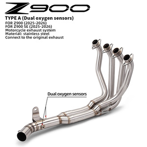 Escape de motocicleta para Z900 <span class=keywords><strong>Ninja</strong></span> 900 Z 900 2017-2026, tubo de conexión frontal central de acero inoxidable, compatible con el original y de 51 mm - Product Image 3